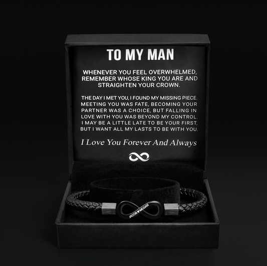 Infinity Personalized Bracelet - Custom Engraved Names Bracelet for Couples